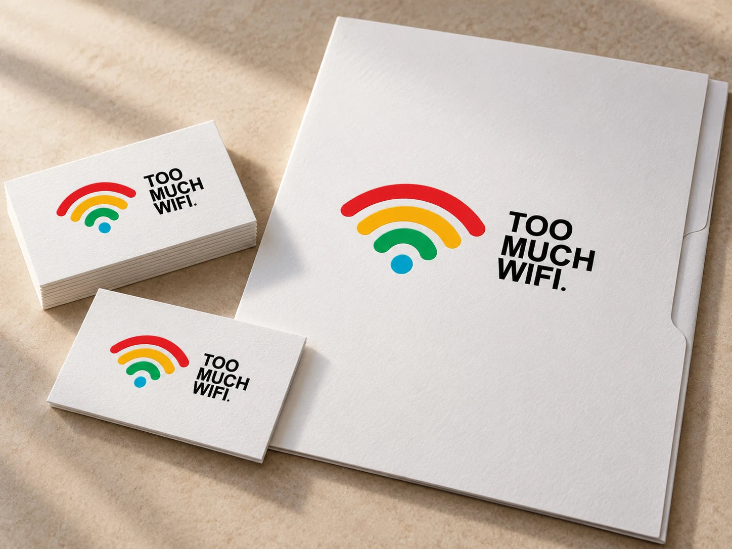 Presentación en mockup: Too Much Wifi