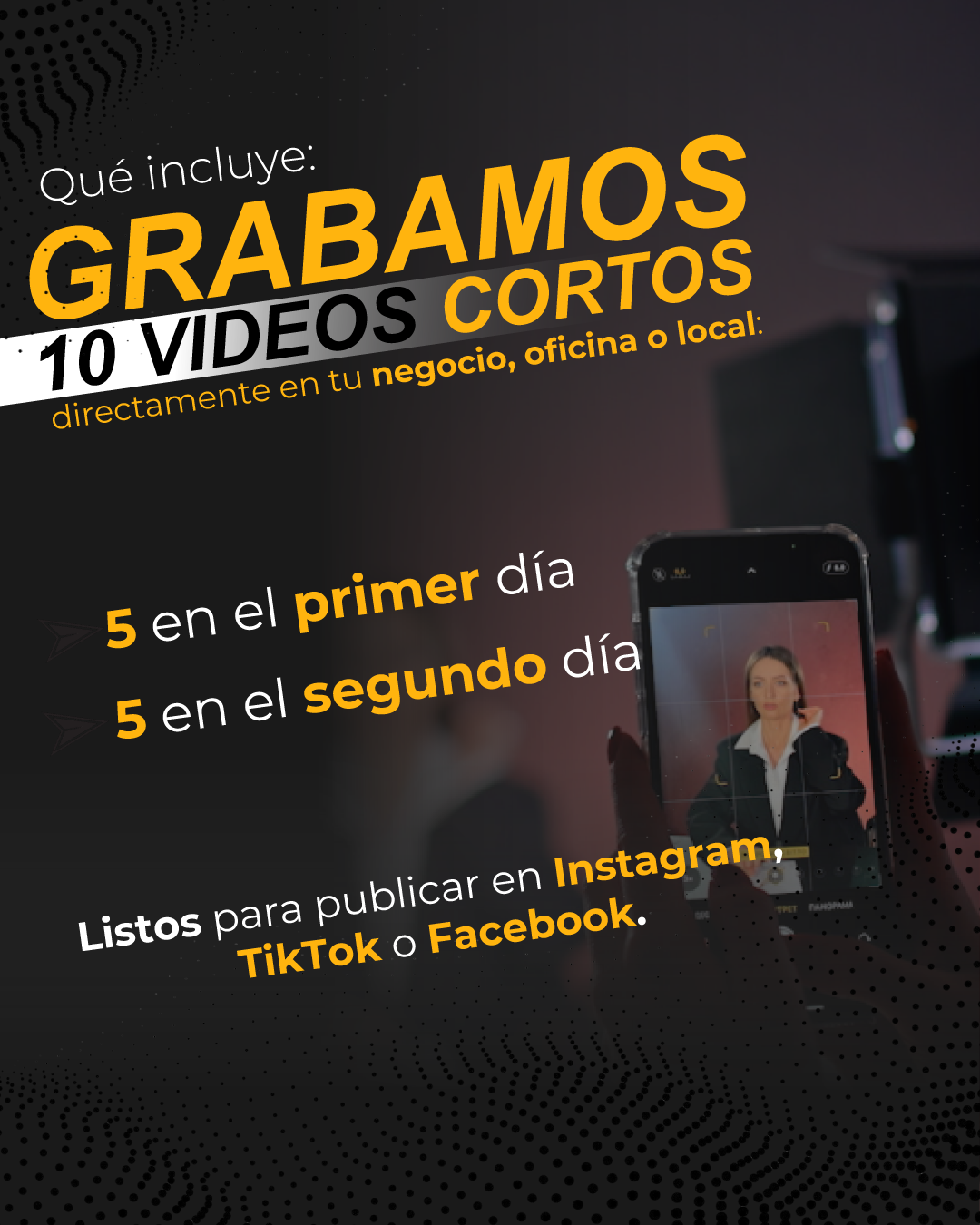 Paquete de Video en Sitio – 10 Reels/Shorts Profesionales (5+5 en 2 jornadas)