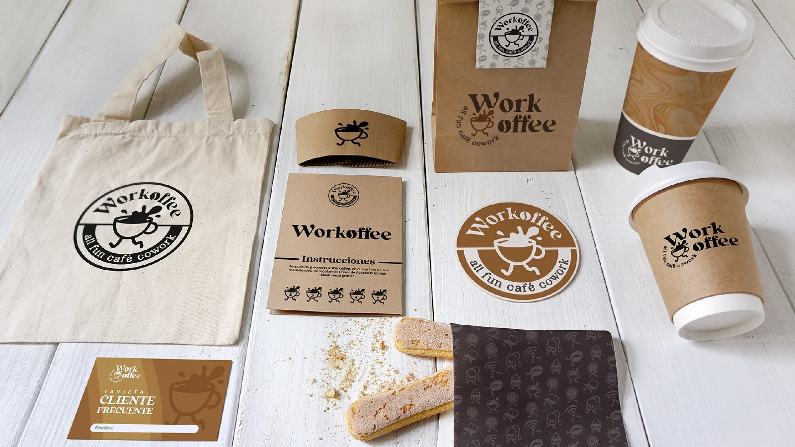 Work Coffee · Identidad visual · Cafetería